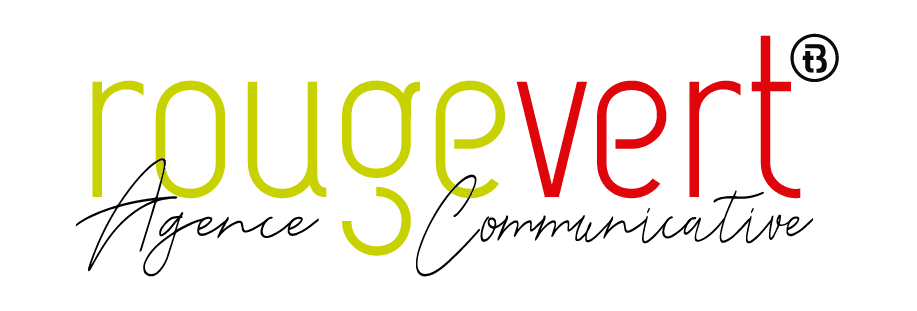 logo rougevert communication - agence de communication villefranche sur saone