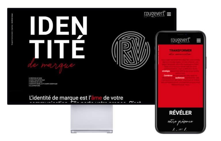 rougevert communication - Site internet Responsive